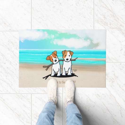 KiniArt ™️ JRT Beach Duo Deurmat (Binnen)
