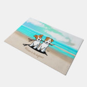 KiniArt ™️ JRT Beach Duo Deurmat (Schuin)
