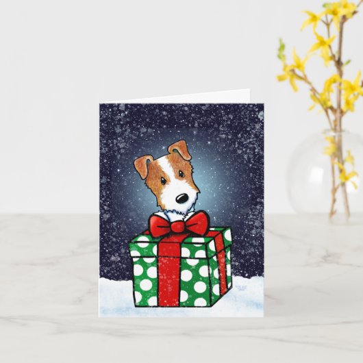 KiniArt JRT Christmas Kaart (Gele Bloem)