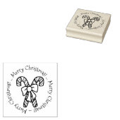 KiniArt Kerst Candy Canes Rubber Stamp Rubberstempel (Gestempeld)
