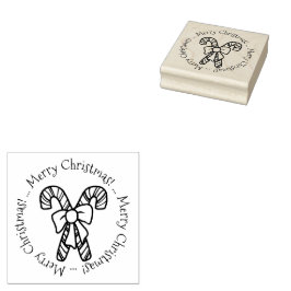 KiniArt Kerst Candy Canes Rubber Stamp Rubberstempel
