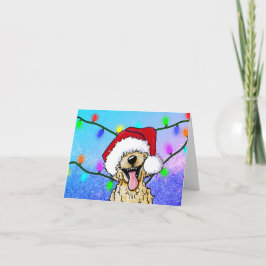 KiniArt Kerst Goldendoodle Feestdagen Kaart