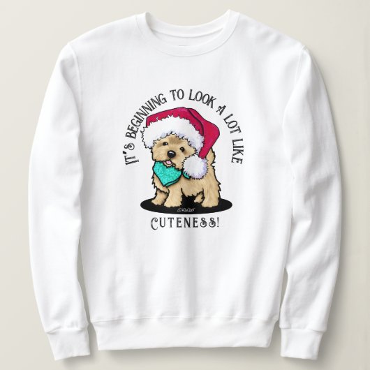 KiniArt Kerst Knuffelgezicht Cairn Trui (Design voorkant)