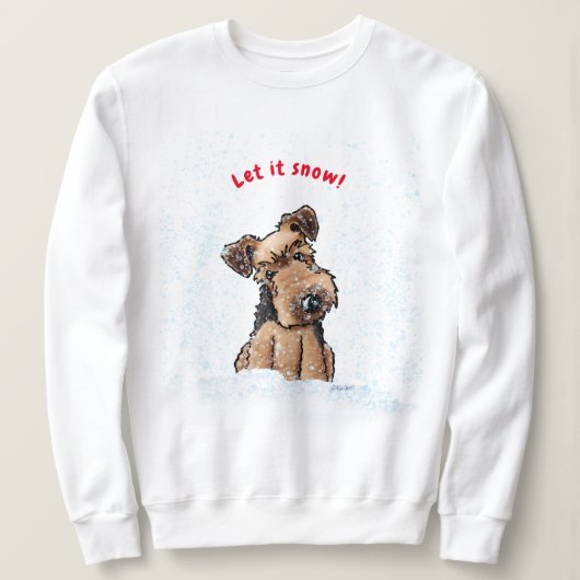 KiniArt Kerst Welsh Terrier Sweatshirt (Design voorkant)