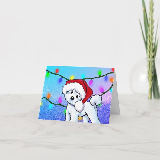 KiniArt Kerstbichon Feestdagen Kaart (Voorkant)