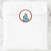 KiniArt kerstboom Ronde Sticker (Tas)