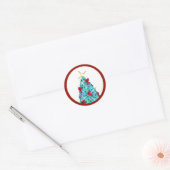 KiniArt kerstboom Ronde Sticker (Envelop)