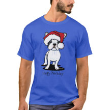KiniArt kerstfeest Frenchie T-Shirt