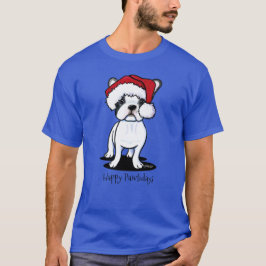 KiniArt kerstfeest Frenchie T-Shirt