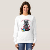 KiniArt kerstfeest Kerry Blue Puppy Sweatshirt (Voorkant volledig)