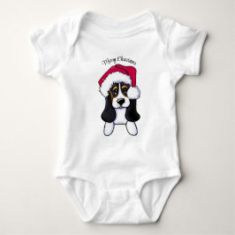 KiniArt kerstfeestboor Hound Romper