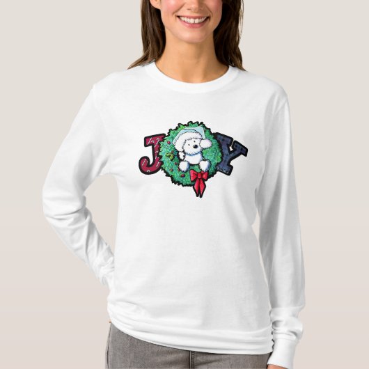 KiniArt kerstfeestdag Joy T-shirt (Voorkant)
