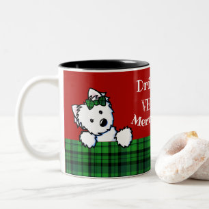 KiniArt kerstfeestjes Tweekleurige Koffiemok