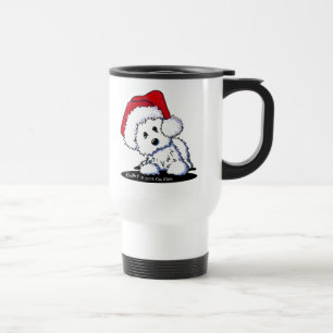 KiniArt Kerstman Westie Hond Cadeaus Reisbeker
