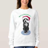 KiniArt Kerstmis Bernadoodle Sweatshirt (Voorkant)