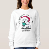 KiniArt Kerstmis Cutieface Westie Sweatshirt (Voorkant)