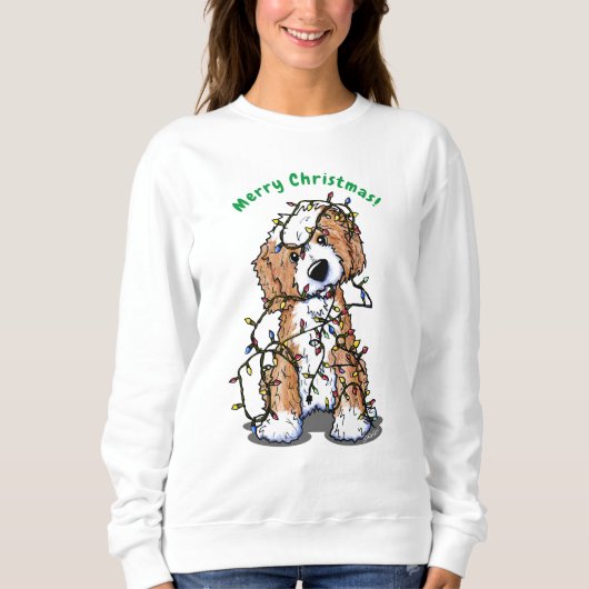 KiniArt Kerstmis DoodleMoji Sweatshirt (Voorkant)