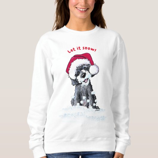 KiniArt Kerstmis DoodleMoji Sweatshirt (Voorkant)