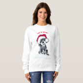 KiniArt Kerstmis DoodleMoji Sweatshirt (Voorkant volledig)