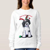 KiniArt Kerstmis DoodleMoji Sweatshirt (Voorkant)