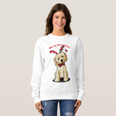 KiniArt Kerstmis DoodleMoji Sweatshirt (Voorkant volledig)
