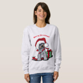 KiniArt Kerstmis DoodleMoji Sweatshirt (Voorkant volledig)