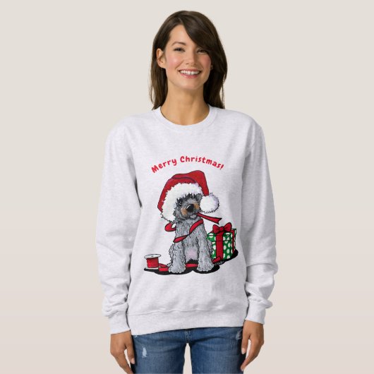 KiniArt Kerstmis DoodleMoji Sweatshirt (Voorkant volledig)
