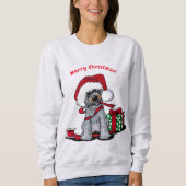 KiniArt Kerstmis DoodleMoji Sweatshirt (Voorkant)