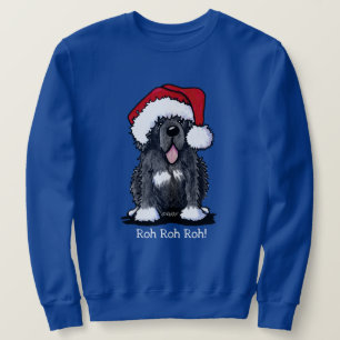 KiniArt Kerstmis Newfie-hond Hoodie Trui