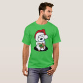 KiniArt kersttastie en Beer T-shirt (Voorkant volledig)
