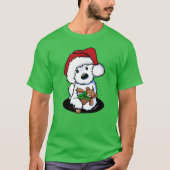 KiniArt kersttastie en Beer T-shirt (Voorkant)