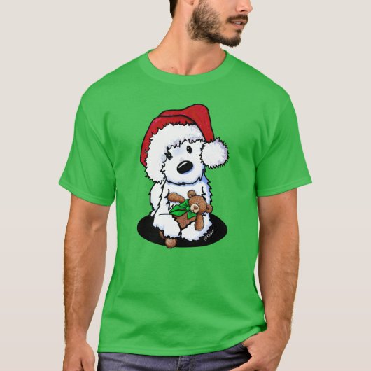 KiniArt kersttastie en Beer T-shirt (Voorkant)