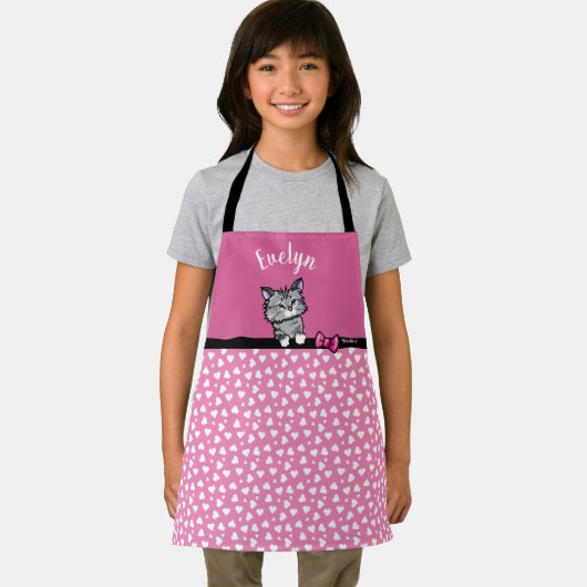 KiniArt Kitten All-Over Print Kind Schort (Insitu)