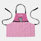 KiniArt Kitten All-Over Print Kind Schort (Voorkant)