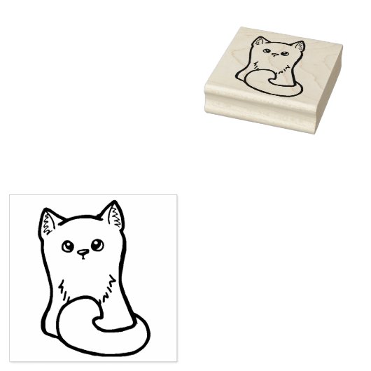 KiniArt Kitten Rubber Stamp Rubberstempel (Gestempeld)
