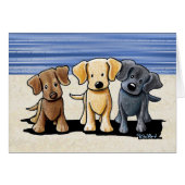 KiniArt Labrador Beach Trio (Voorkant Horizontaal)