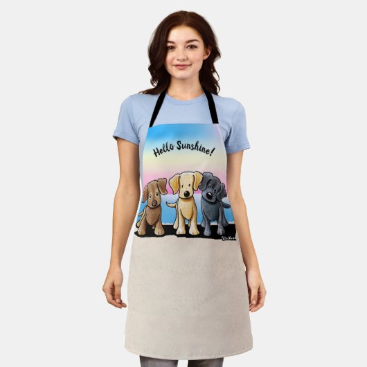 KiniArt Labrador Trio Schort (Gedragen)