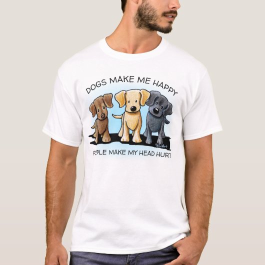 KiniArt Labrador Trio T-shirt (Voorkant)