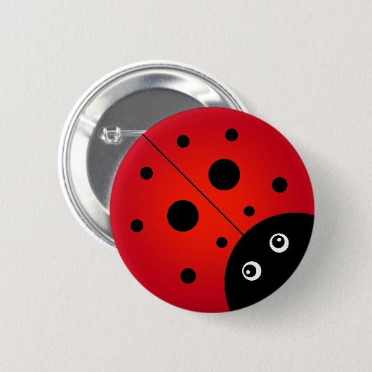KiniArt Ladybug-Button Ronde Button 5,7 Cm (Voorkant /achterkant)