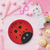 KiniArt Ladybug Papier Borden Papieren Bordje (Feest)