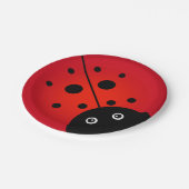 KiniArt Ladybug Papier Borden Papieren Bordje (Gekanteld)
