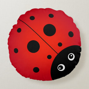 KiniArt Ladybug Rond Kussen
