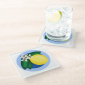 KiniArt Lemon Glazen Onderzetter (Schuin)