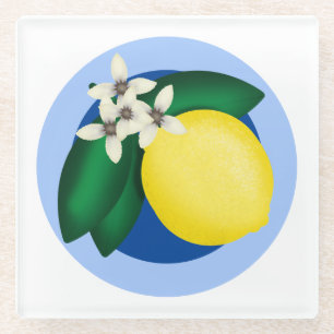 KiniArt Lemon Glazen Onderzetter