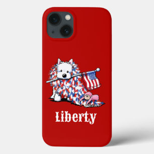 KiniArt Liberty Westie Portrait Case-Mate iPhone Case