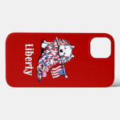 KiniArt Liberty Westie Portrait Case-Mate iPhone Case (Achterkant (horizontaal))