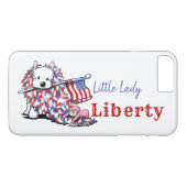 KiniArt Liberty Westie Portrait Case-Mate iPhone Case (Achterkant (Horizontaal))