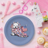 KiniArt Liberty Westie Portrait Papieren Bordje (Feest)