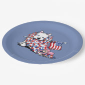 KiniArt Liberty Westie Portrait Papieren Bordje (Gekanteld)
