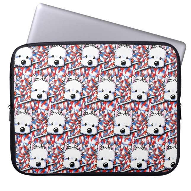 KiniArt Liberty Westies Laptop Sleeve (Voorkant)